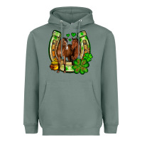 Sage St. Patrick's Day horse horseshoe Heavyweight Hoodie - OliviaCreatesArt