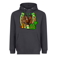 Smoke St. Patrick's Day horse horseshoe Heavyweight Hoodie - OliviaCreatesArt