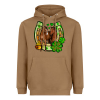 Toasted Coconut St. Patrick's Day horse horseshoe Heavyweight Hoodie - OliviaCreatesArt