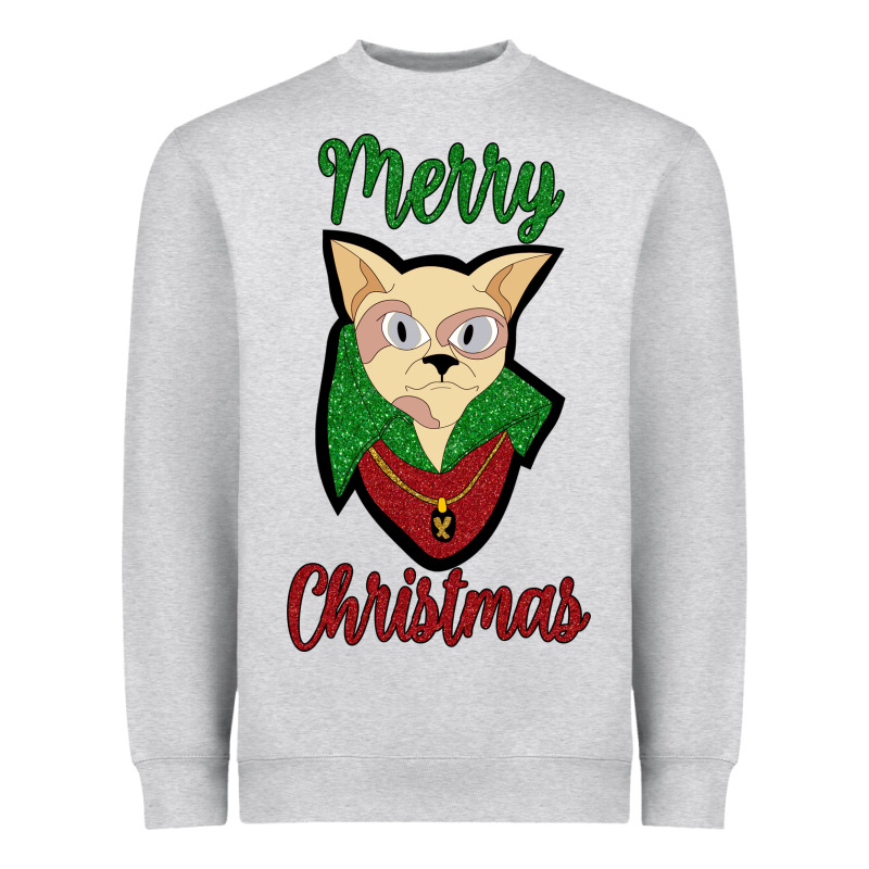 Merry Christmas Cat Heavyweight Sweatshirt by Bettercallsaul | Teevron