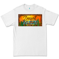White western desert darlin sunset cactus leopard serape   license plate tem Premium Tee - BarkalooDesign