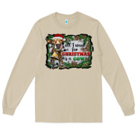 Mushroom all i want for christmas is a cow Long Sleeve Tee - RanaPortraitStore