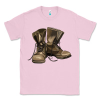 Bubblegum Pink soldier veteran boots Classic Tee - MaliasSmallBusiness