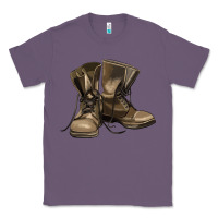 Lavender soldier veteran boots Classic Tee - MaliasSmallBusiness
