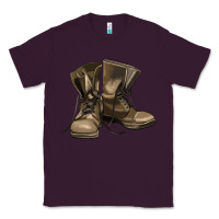 Plum soldier veteran boots Classic Tee - MaliasSmallBusiness