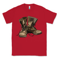 Red soldier veteran boots Classic Tee - MaliasSmallBusiness