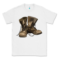 White soldier veteran boots Classic Tee - MaliasSmallBusiness