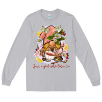 Moon Dust just a girl who loves tea gnome Long Sleeve Tee - BarkalooDesign