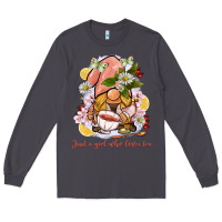 Smoke just a girl who loves tea gnome Long Sleeve Tee - BarkalooDesign