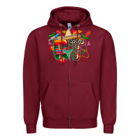 Burgundy cinco de mayo rt Zipper Hoodie - CowGirlArtShop