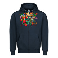 Navy cinco de mayo rt Zipper Hoodie - CowGirlArtShop