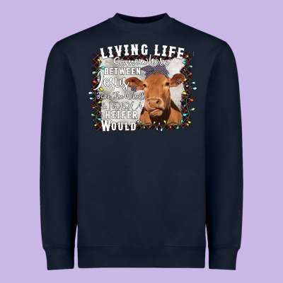 Between Jesus Take The Wheel I Wish A Heifer Would Heavyweight Sweatshirt Designed By Bettercallsaul