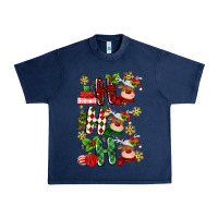 Navy ho ho ho reindeer Urban Heavy Tee - MaliasSmallBusiness