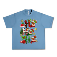 Pebble Blue ho ho ho reindeer Urban Heavy Tee - MaliasSmallBusiness