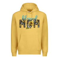 Antique Gold Blessed mom sunflower mother's day Premium Hoodie - HowdyJamesFarm