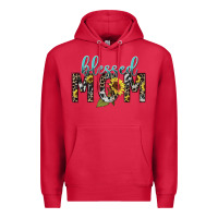 Cardinal Blessed mom sunflower mother's day Premium Hoodie - HowdyJamesFarm