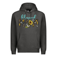 Charcoal Heather Blessed mom sunflower mother's day Premium Hoodie - HowdyJamesFarm
