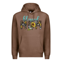Chestnut Blessed mom sunflower mother's day Premium Hoodie - HowdyJamesFarm