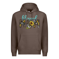 Coffee Blessed mom sunflower mother's day Premium Hoodie - HowdyJamesFarm