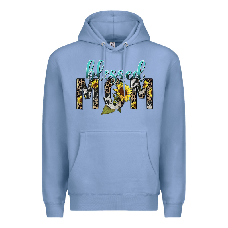 Blessed Mom Sunflower Mother's Day Premium Hoodie by HowdyJamesFarm | Teevron