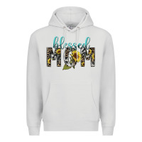 Dove Grey Blessed mom sunflower mother's day Premium Hoodie - HowdyJamesFarm