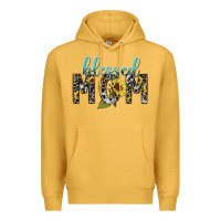 Mustard Blessed mom sunflower mother's day Premium Hoodie - HowdyJamesFarm