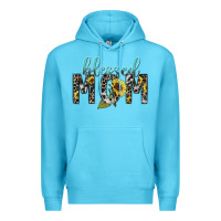 Ocean Blue Blessed mom sunflower mother's day Premium Hoodie - HowdyJamesFarm