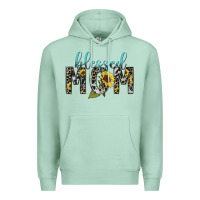 Seafoam Blessed mom sunflower mother's day Premium Hoodie - HowdyJamesFarm