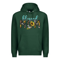 Sports Green Blessed mom sunflower mother's day Premium Hoodie - HowdyJamesFarm