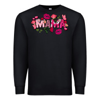 Black Valentine's Day mama Premium Sweatshirt - FaDigitalArtStudio