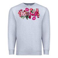 Heather Grey Valentine's Day mama Premium Sweatshirt - FaDigitalArtStudio
