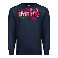 Navy Valentine's Day mama Premium Sweatshirt - FaDigitalArtStudio