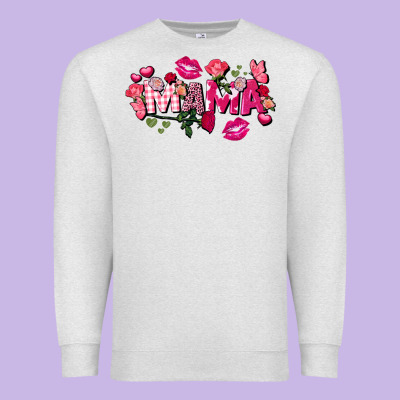 Valentine's Day Mama Premium Sweatshirt Designed By Fadigitalartstudio