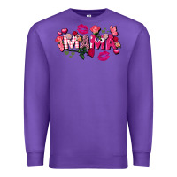 Purple Valentine's Day mama Premium Sweatshirt - FaDigitalArtStudio