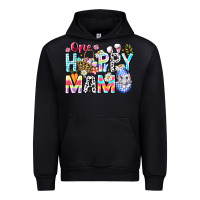 Black One Happy Mama Easter Bunny Urban Hoodie - CowhideDigitalArt