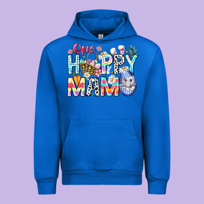 One Happy Mama Easter Bunny Urban Hoodie Designed By Cowhidedigitalart