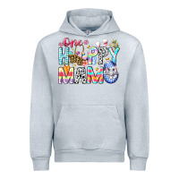Heather Grey One Happy Mama Easter Bunny Urban Hoodie - CowhideDigitalArt
