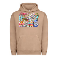 Pigment Burro One Happy Mama Easter Bunny Urban Hoodie - CowhideDigitalArt