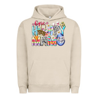 Pigment French Oak One Happy Mama Easter Bunny Urban Hoodie - CowhideDigitalArt