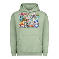 Pigment Oil Green One Happy Mama Easter Bunny Urban Hoodie - CowhideDigitalArt