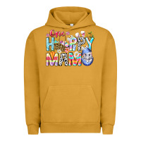 Pigment Peanut Butter One Happy Mama Easter Bunny Urban Hoodie - CowhideDigitalArt