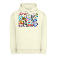 Pigment Pistachio One Happy Mama Easter Bunny Urban Hoodie - CowhideDigitalArt