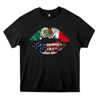 Black mexico usa lips Heavy Core Tee - AdoDesignShop