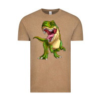 Vintage Coffee T-rex Vintage Tee - MaliasSmallBusiness