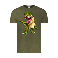 Vintage Olive T-rex Vintage Tee - MaliasSmallBusiness