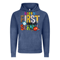 Vintage Denim happy first day of school Vintage Hoodie - NancyCooperArtShop