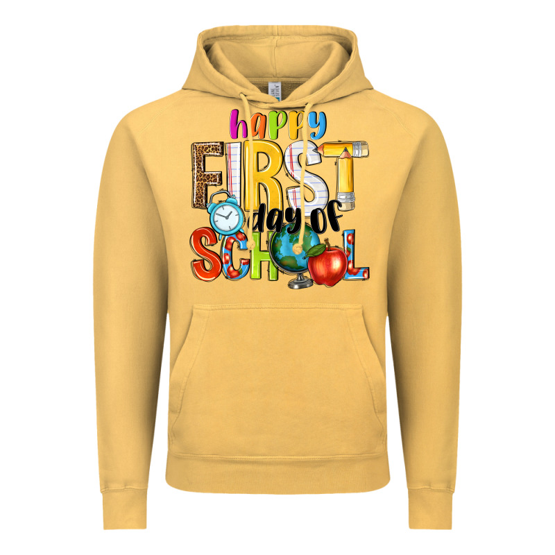 Happy First Day Of School Vintage Hoodie by NancyCooperArtShop | Teevron