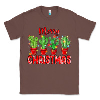 Chestnut Merry Christmas Cactuses Classic Tee - MaliasSmallBusiness