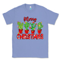 Colony Blue Merry Christmas Cactuses Classic Tee - MaliasSmallBusiness
