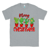Heather Grey Merry Christmas Cactuses Classic Tee - MaliasSmallBusiness